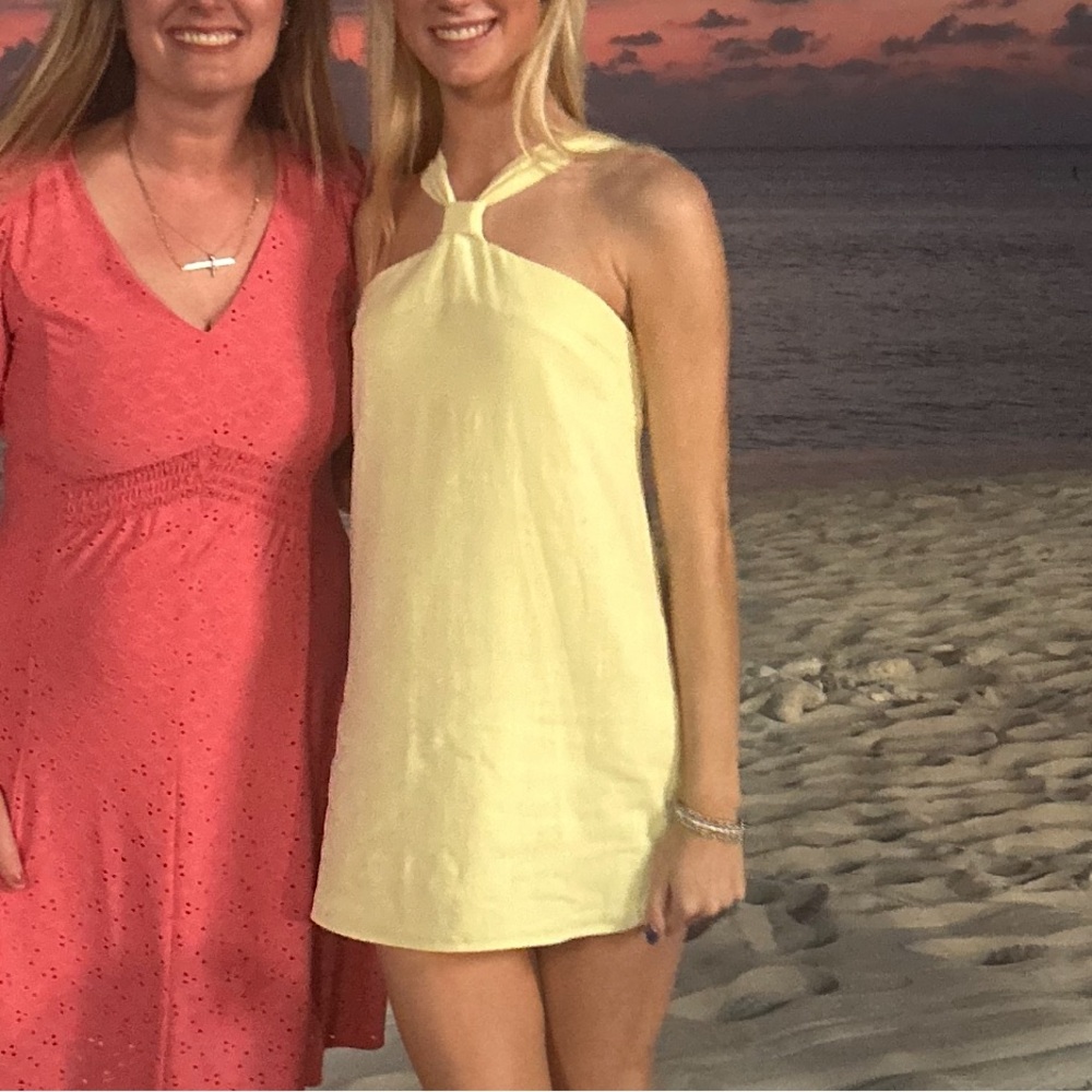 Yellow peppermayo mini dress